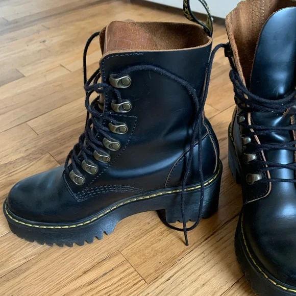 Dr. Martens Black Leather Boots - Picture 4 of 10